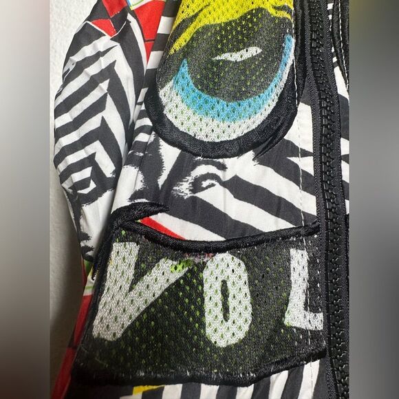 VTG Volcom Trippy Monster Zip Up Jacket Rain Coat Kids small - Picture 3 of 8